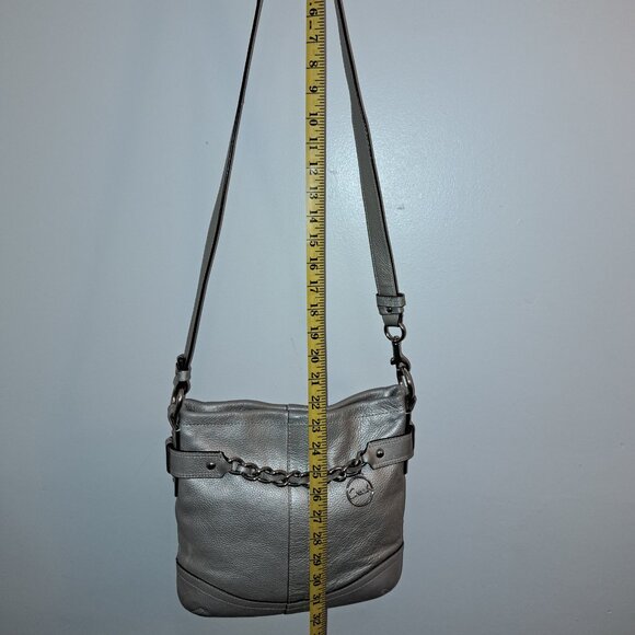 Coach silver crossbody handbag - Picture 1 of 8